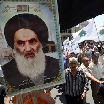 Image of Ayatollah Sistani poster