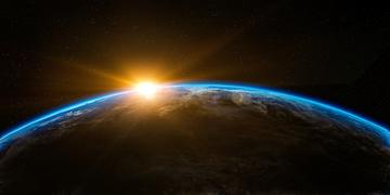 Sun Emerging from behind the Earth out of occultation